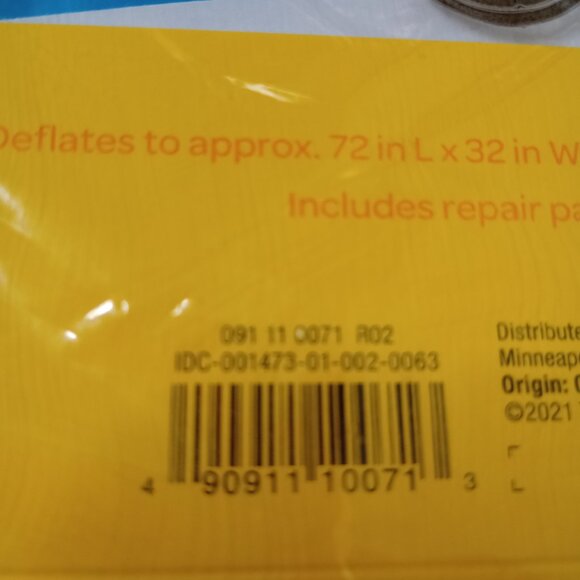 Sun Squad Inflatable Pool Lounge Float with Built In Pillow 5' 7 1/2" Aqua Blue - Picture 8 of 8